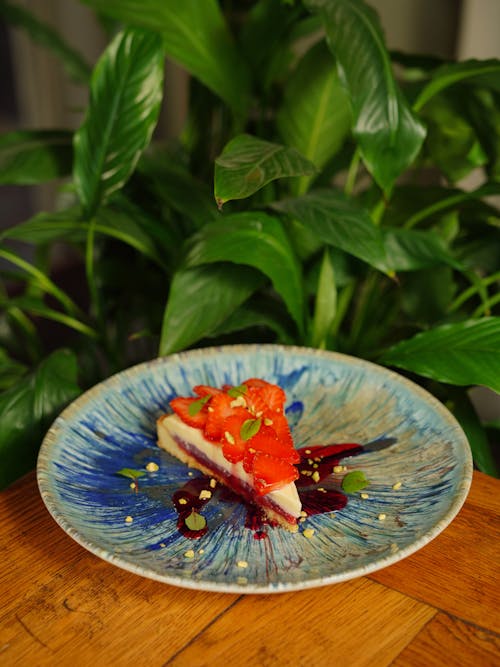 Delicious Cake Slice on Plate on Table