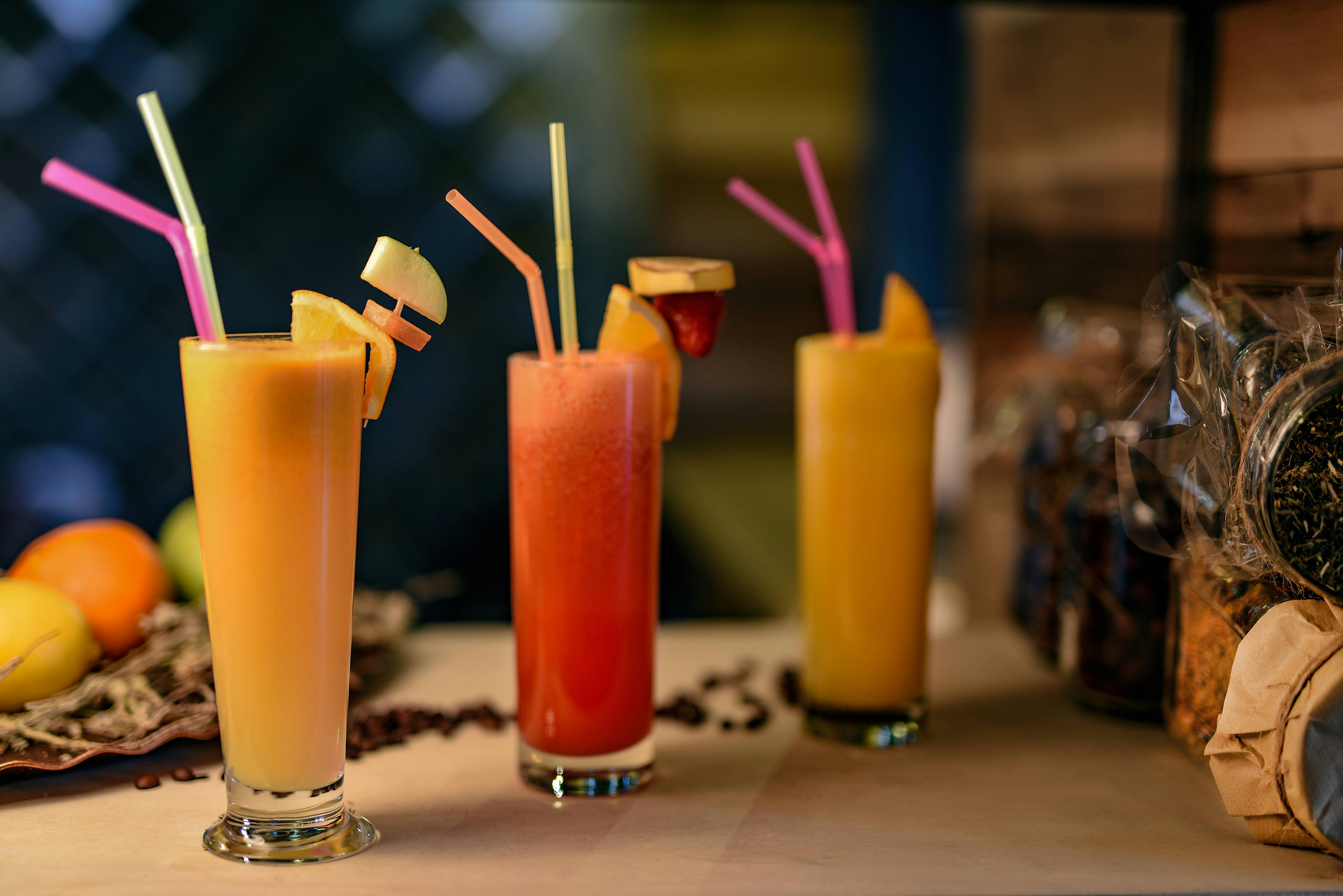 Free stock photo of apple juice, carrot juice, cold drink