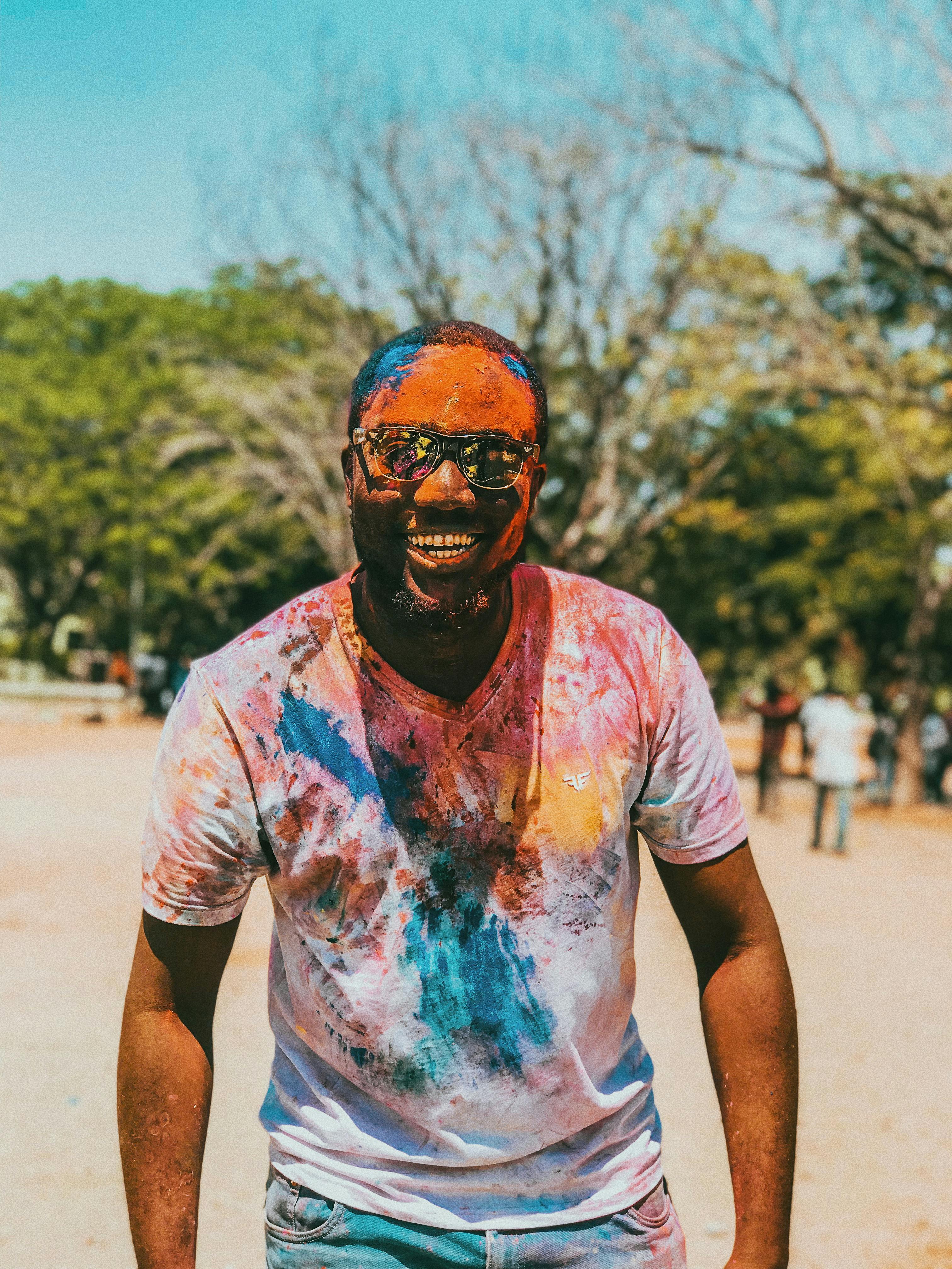 photo of man with face paint