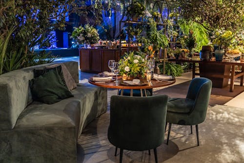 Elegant Table Settings in a Modern Restaurant 