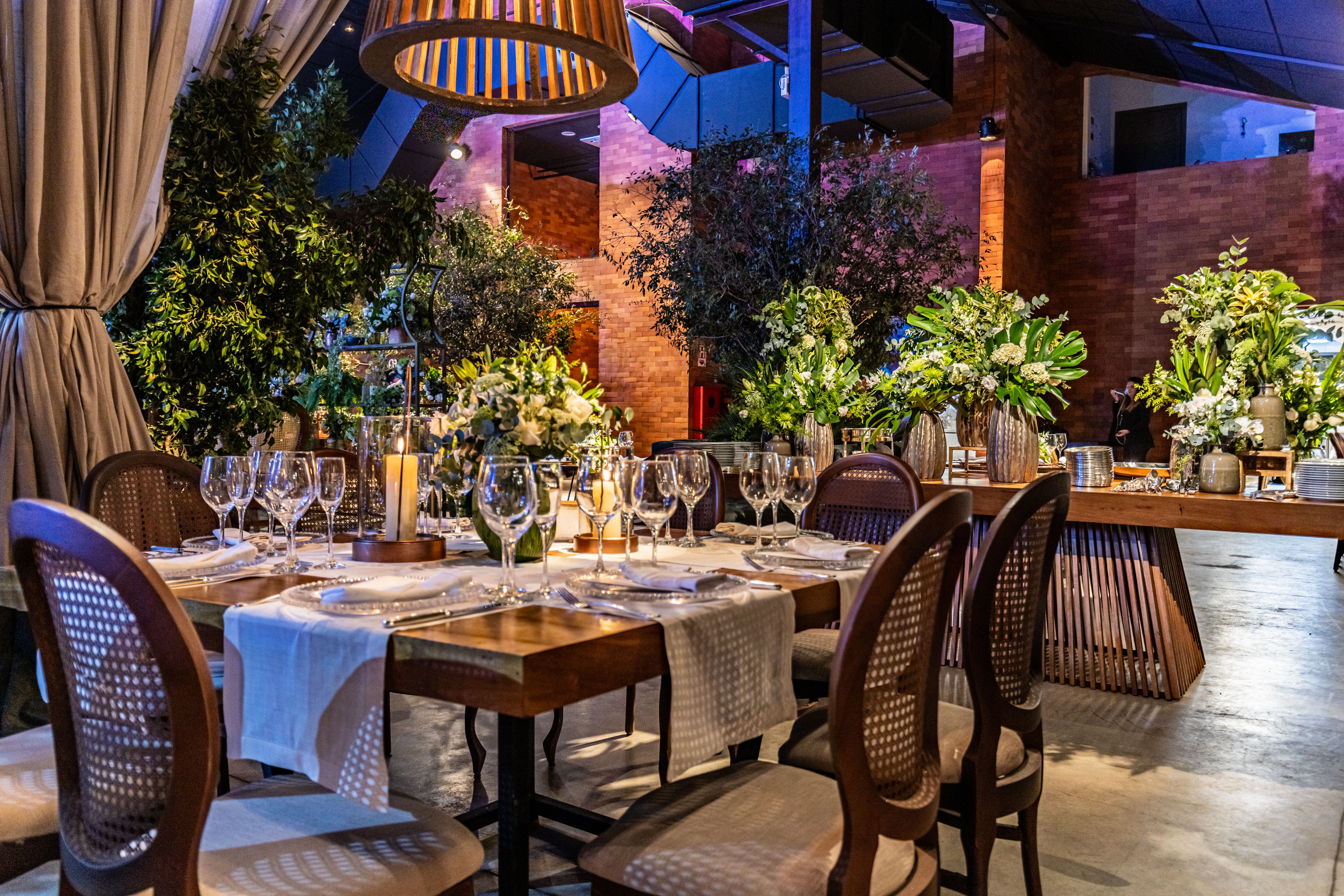 Dinning table decorated