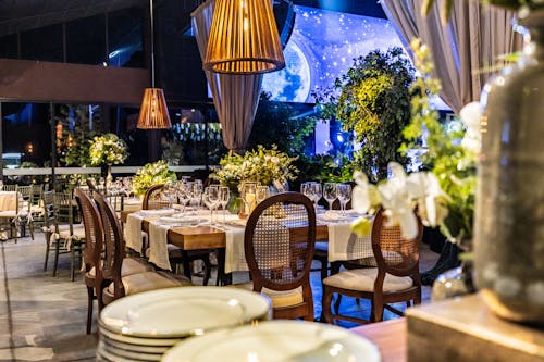 Empty Restaurant at Night