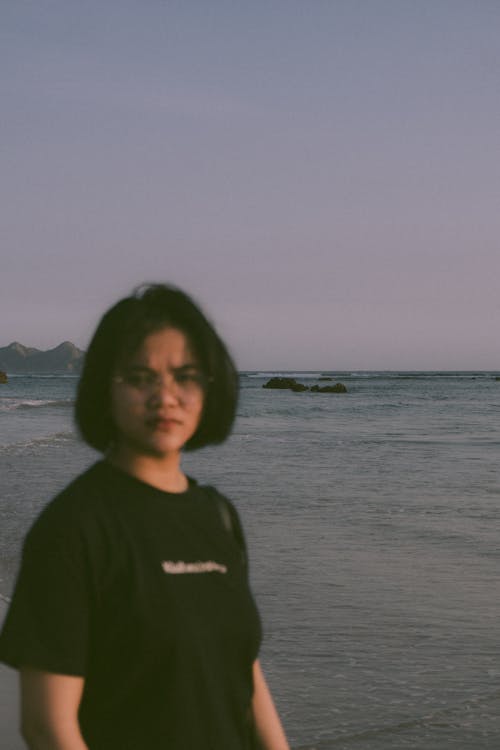 Portrait of a Young Woman with Sea in the Background 