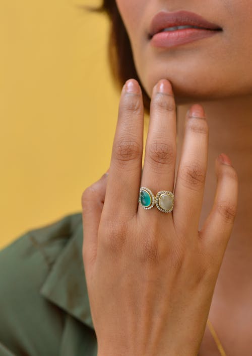 Golden Ring on Woman Hand