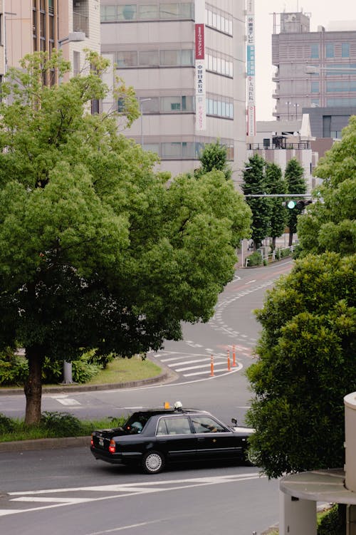 Japan Taxi on Street