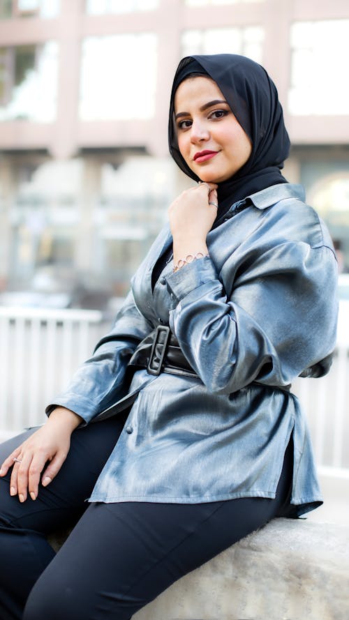 Portrait of Woman in Hijab and Jacket