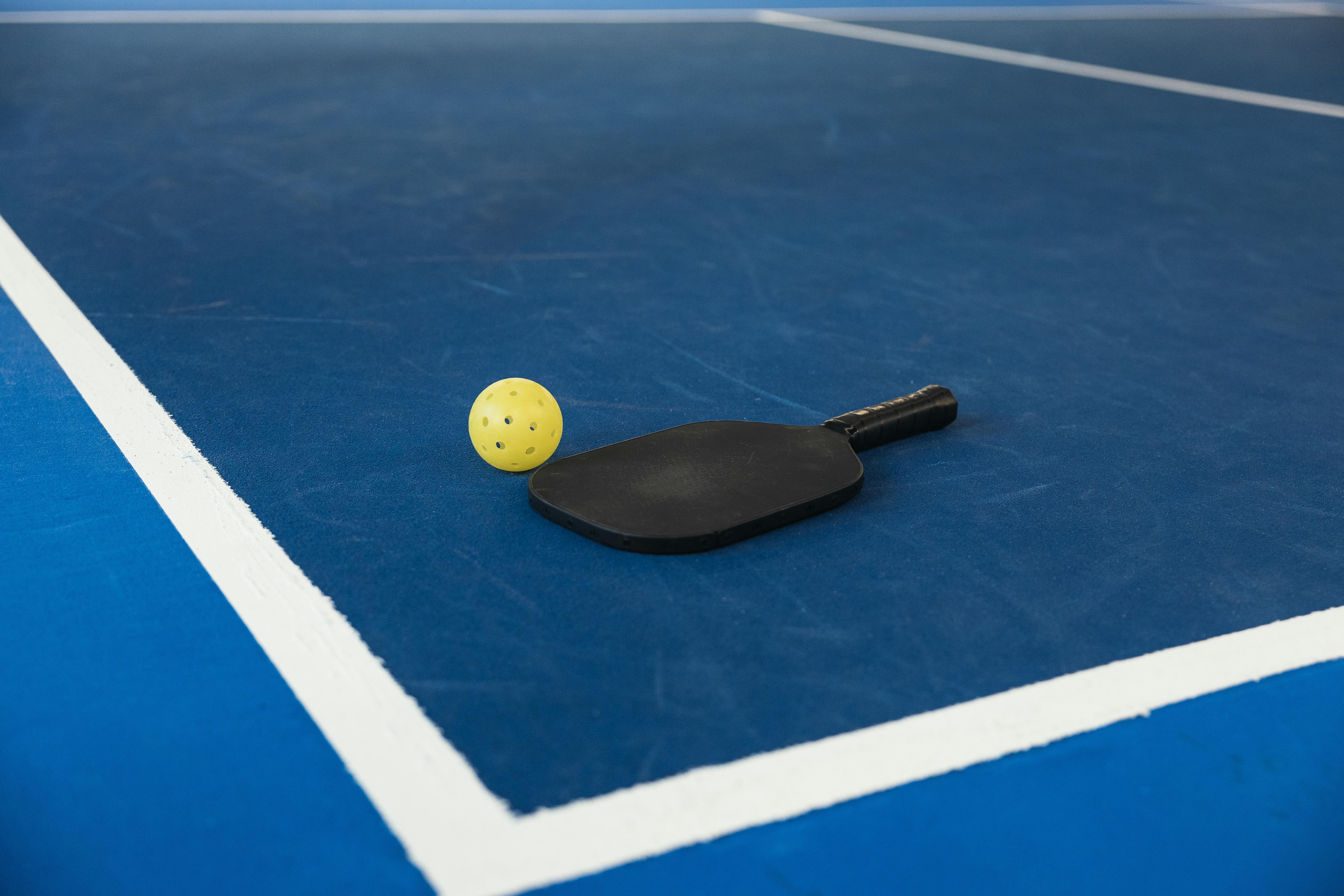 Pickleball Paddle, Ball & Court · Free Stock Photo