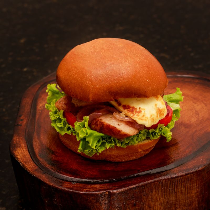 Saganaki Fried Cheese Chicken Burgers