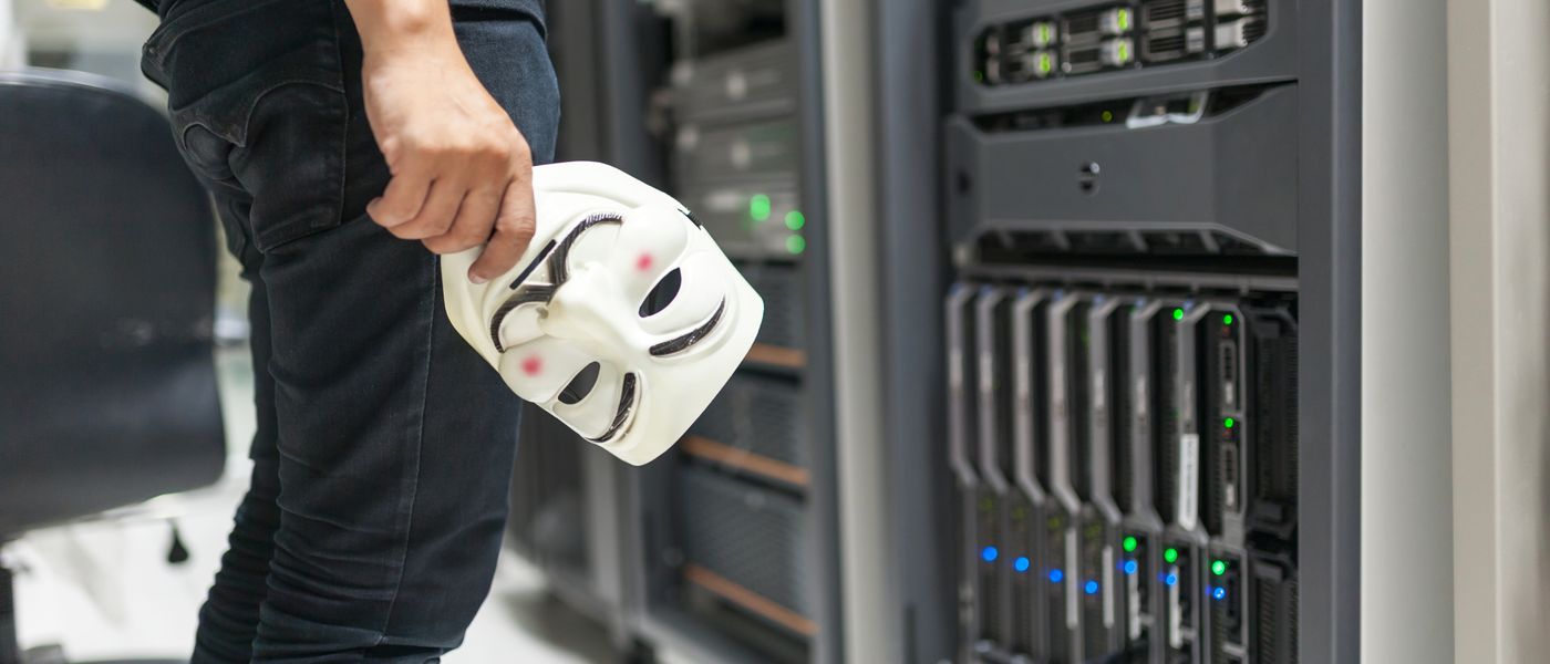 A digital padlock superimposed over a server rack, symbolizing ransomware protection for a Montreal business.