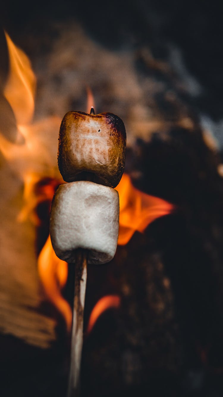 Marshmallows On A Grill