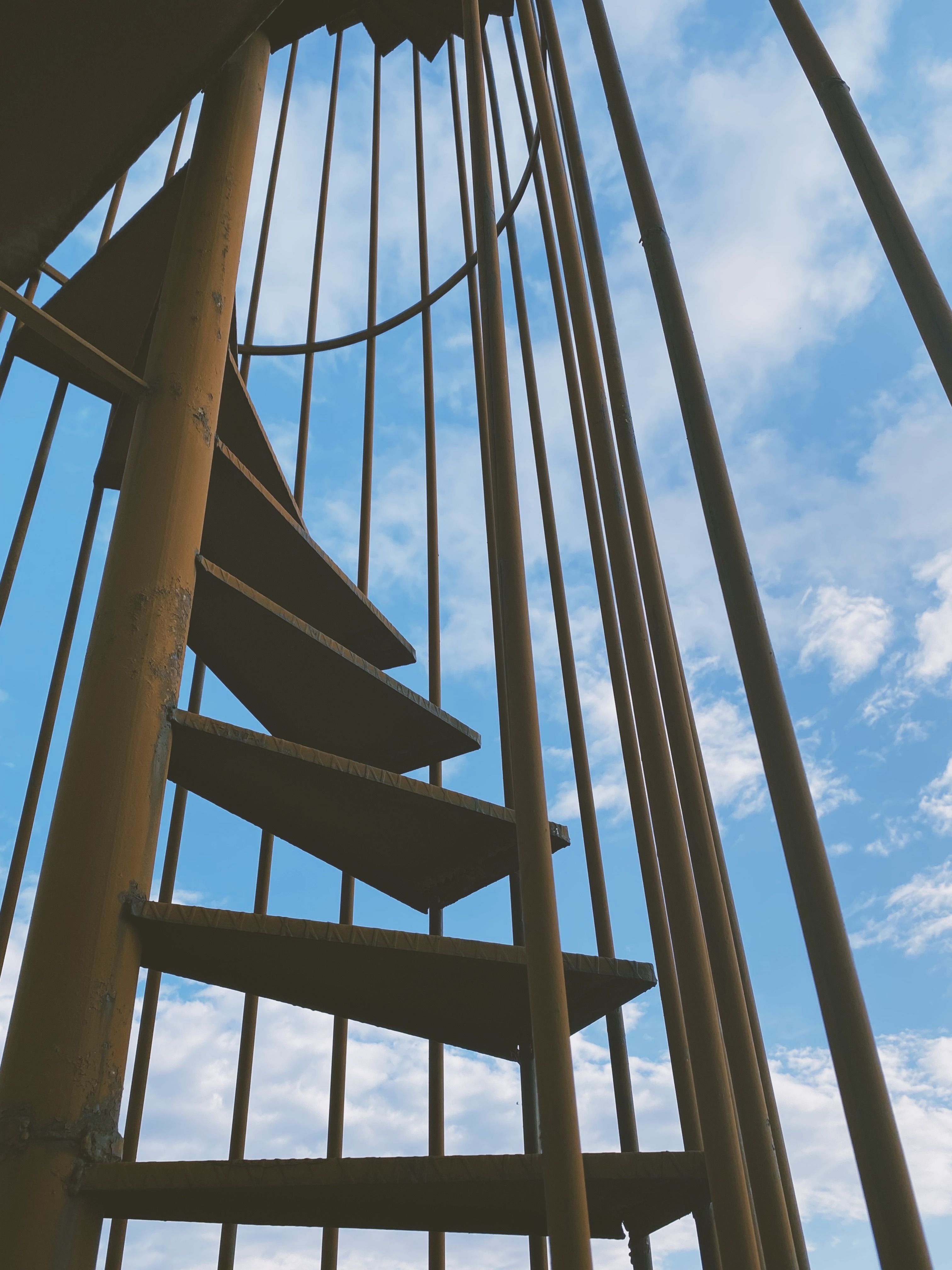 Steep Stairs with Railing · Free Stock Photo