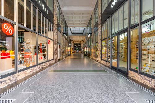 Free Corridor in Shopping Mall Stock Photo