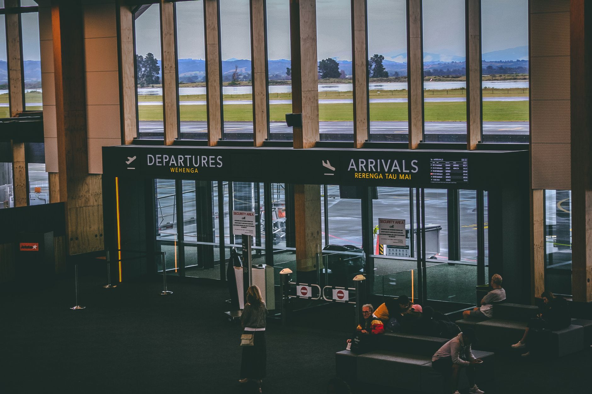 Keflavik Airport in Iceland with mountain views