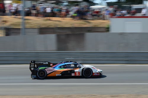 View of a Race Car on the Track during the 24h Le Mans Endurance Race 