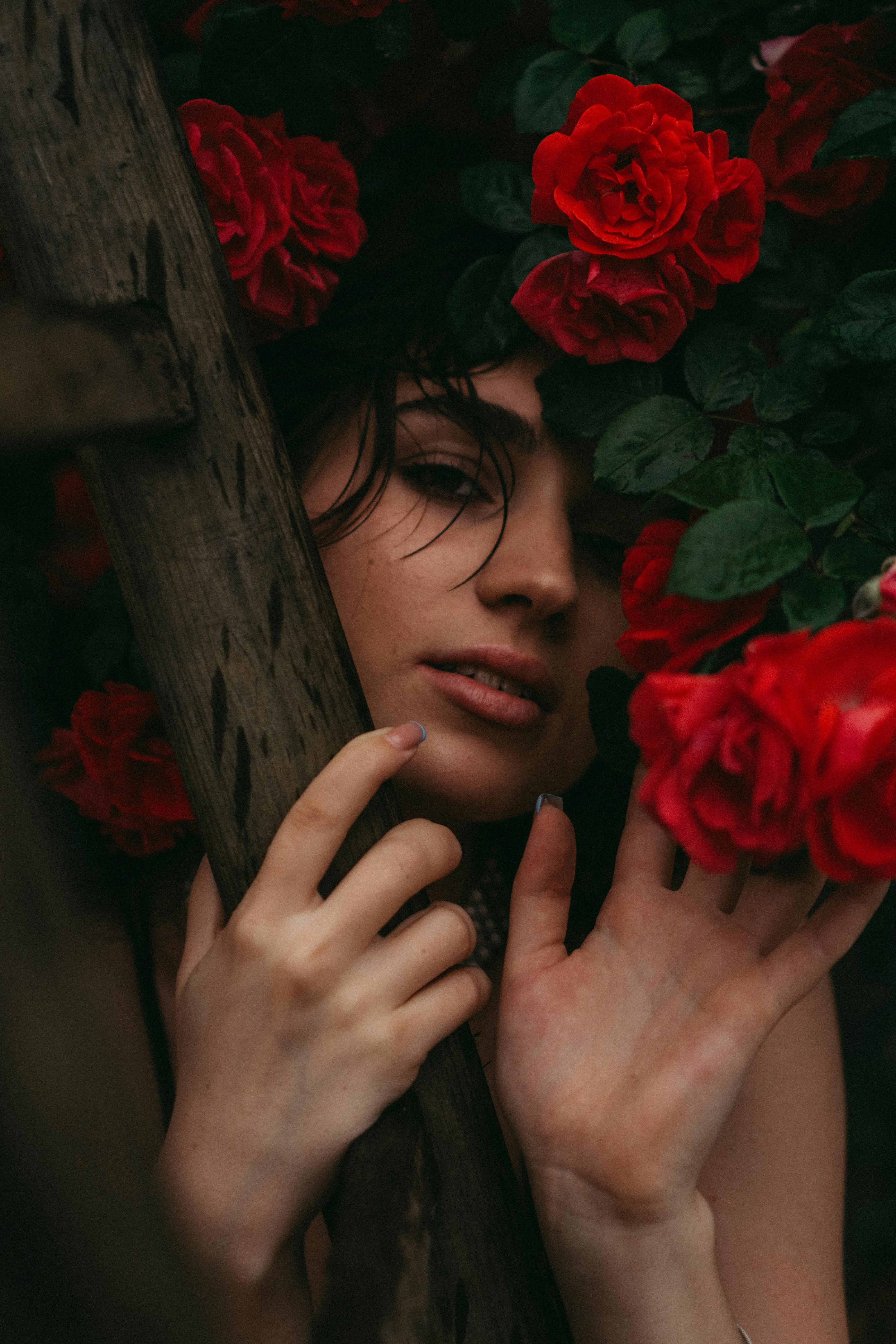 Beutiful Girl With Hijab Posing with rose in nature Stock Photo | Adobe  Stock