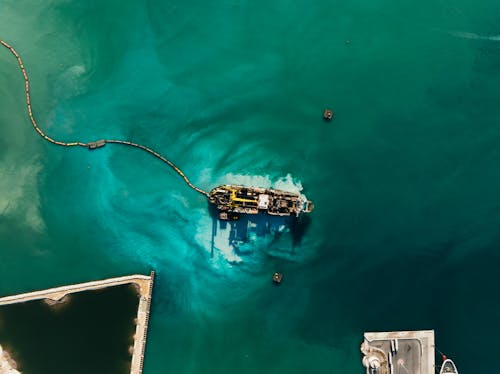 Pipe and Vessel on Shore