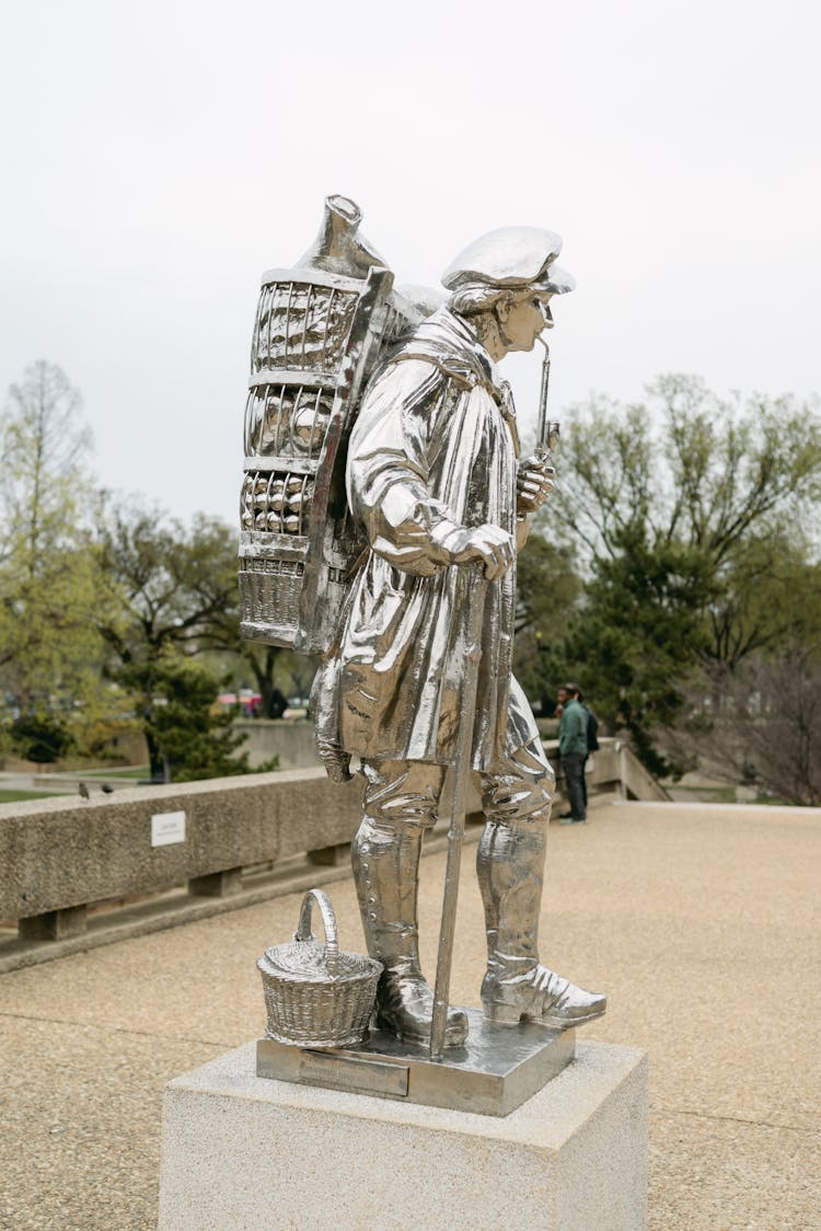 Replica Of The Kiepenkerl Statue By Jeff Koons In The Hirshhorn Sculpture Garden In Washington, D.C., USA