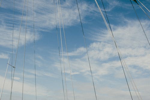 cloudscape, つり橋, リギングの無料の写真素材