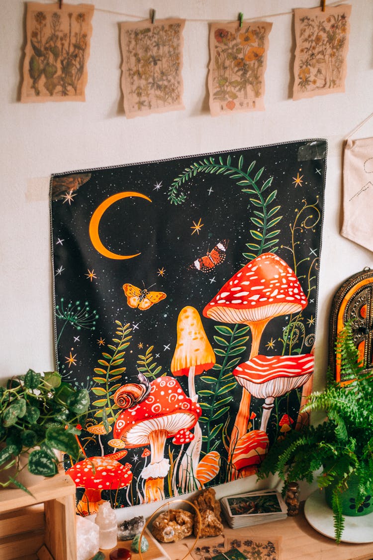 Painting Of Mushrooms