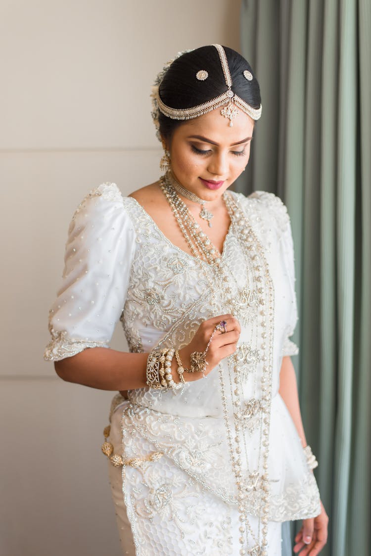 Portrait Of A Bride In Traditional Dress