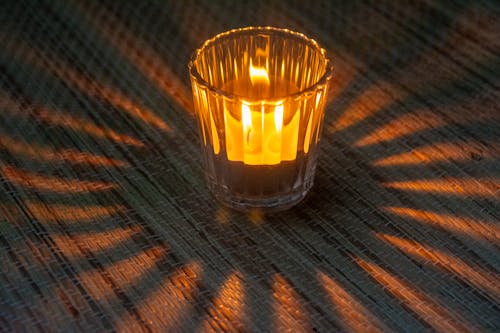 Wax Candle in Glass