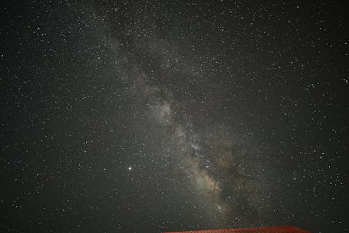 Milky Way in Filled with Stars Sky