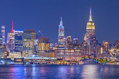 Illuminated Manhattan at Night