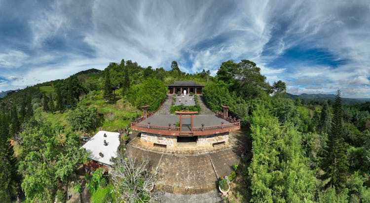 Buddhist Temple Among Forest