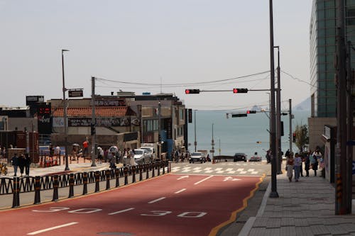 Steep Road to Haeundae Beach from Mipo Station