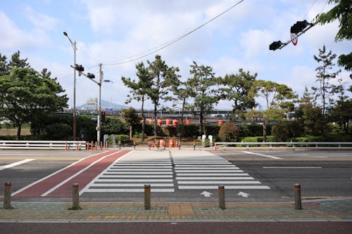 Pedestrian Crossing in Partially Sun Shadow