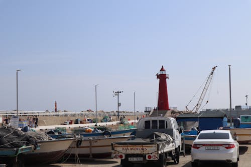 Red Lighthouse of Twin Lighthouse at Cheongsapo Station