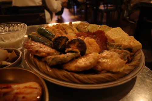 Gastronomy in Korea Fried Food with Makgeolli