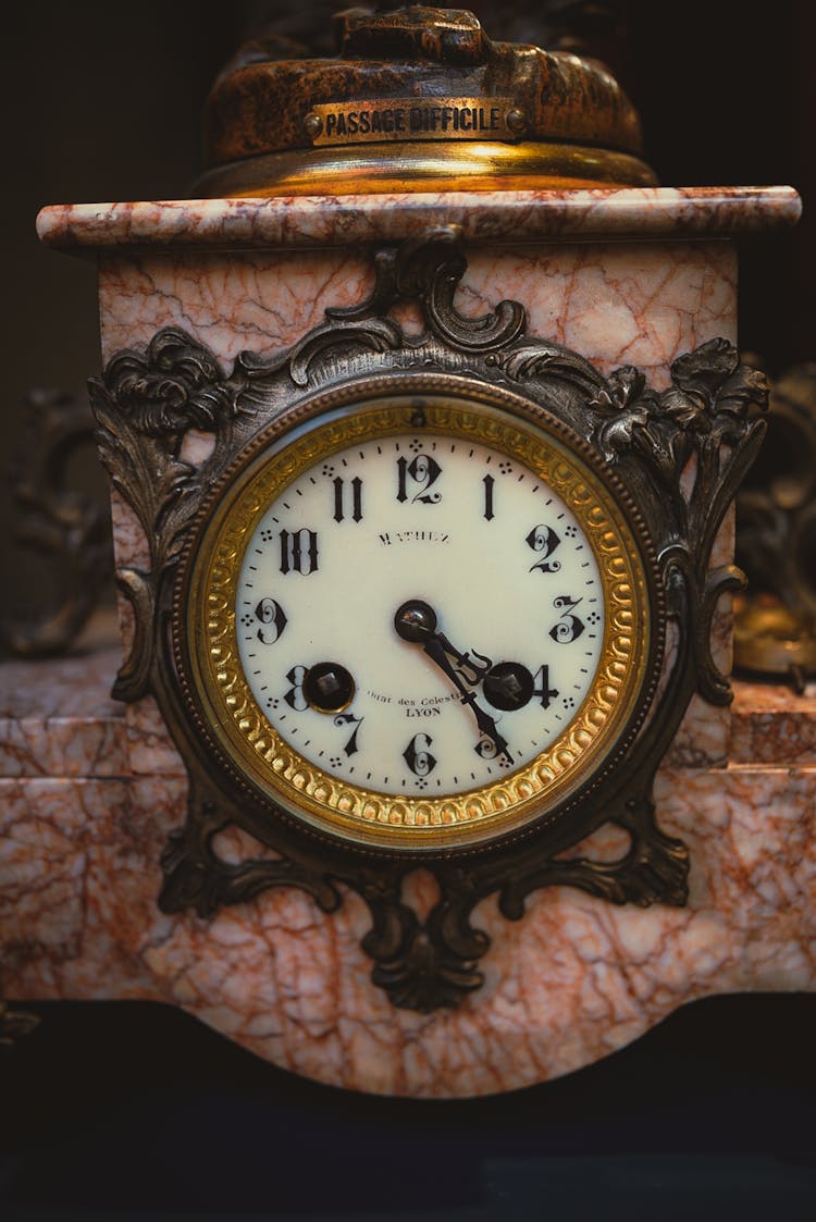 Close Up Of Vintage Clock