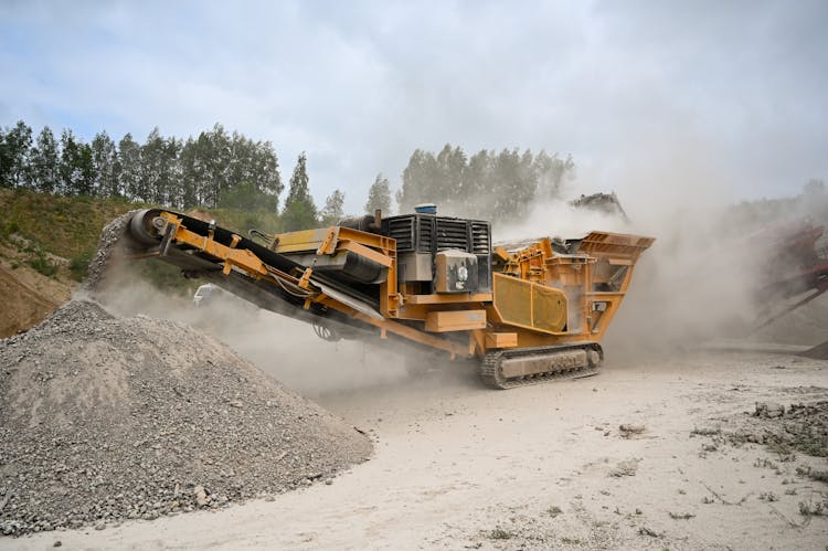 Dust Around Crusher Machine