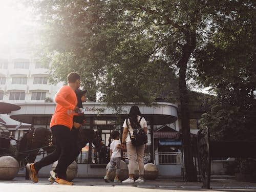 Free stock photo of city street, early morning, jogging