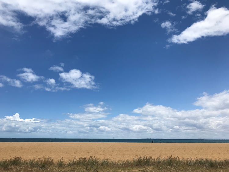 Empty Beach On Sea Shore