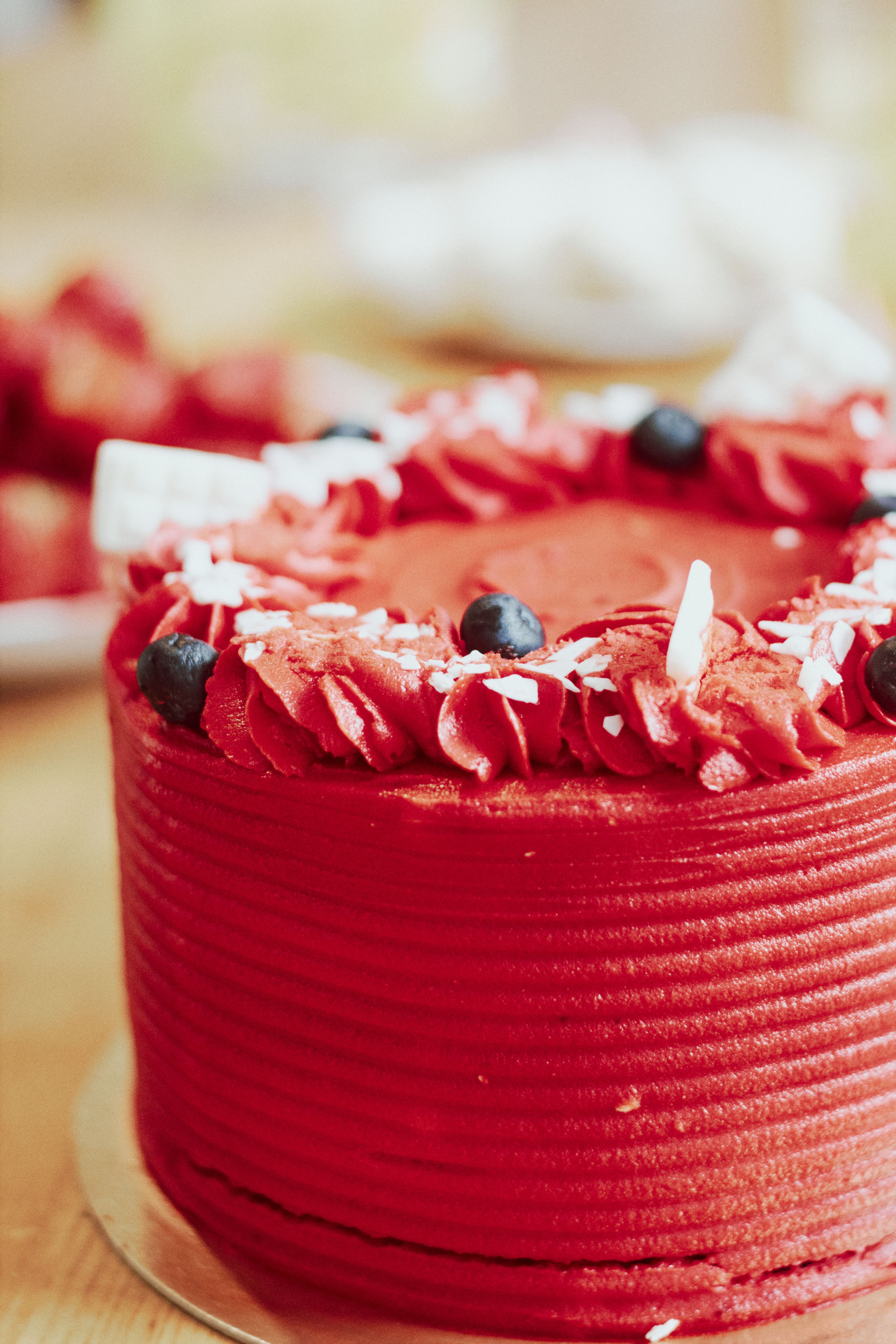 Creamy Red Cake · Free Stock Photo