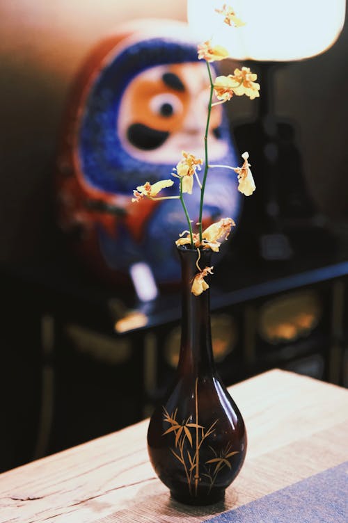 Decorative Vase with Dry Flowers