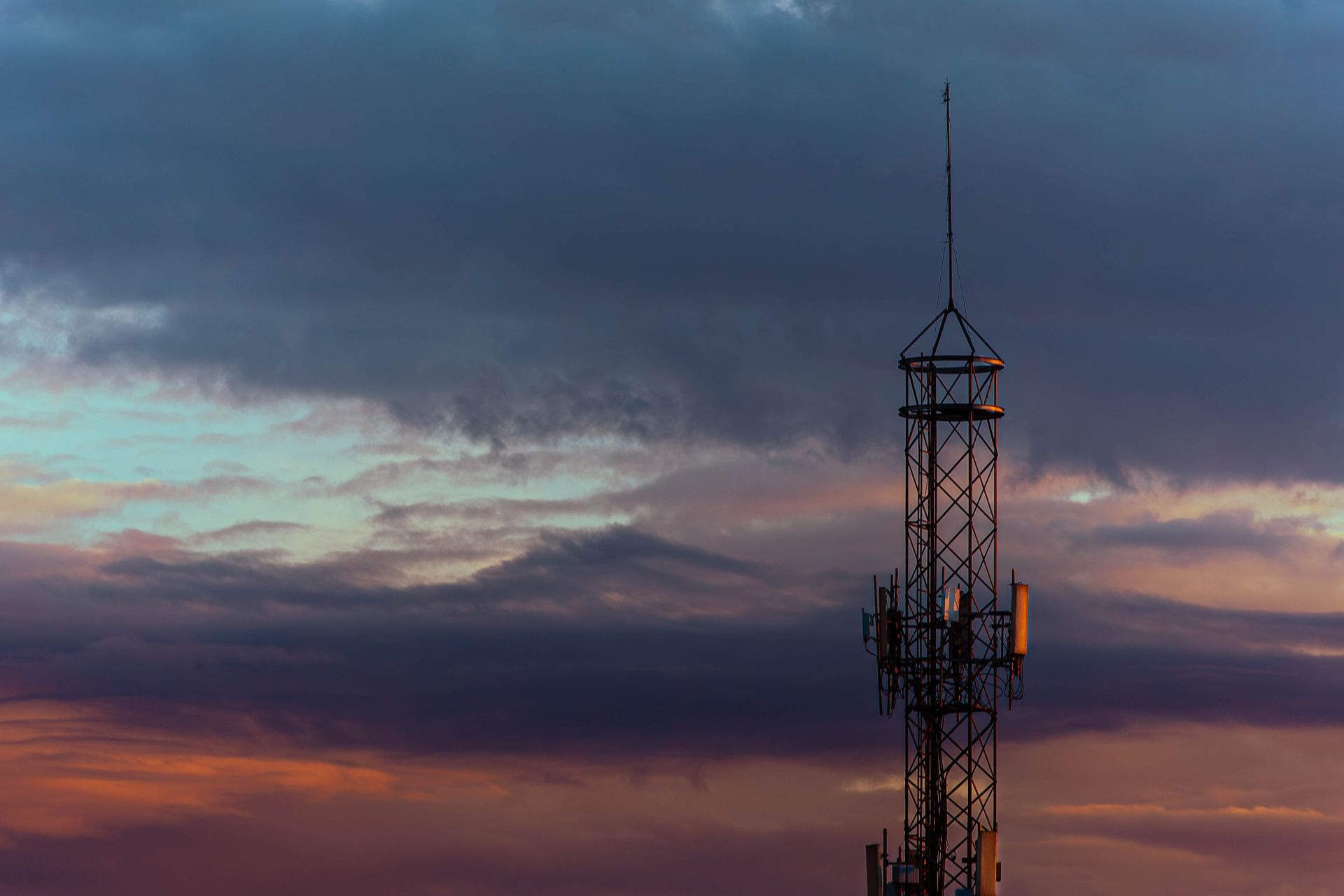 Rain Clouds over Radio Mast