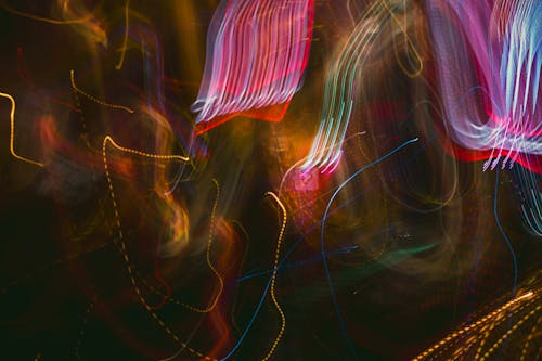 Blurred Motion in Multi Colored Lights