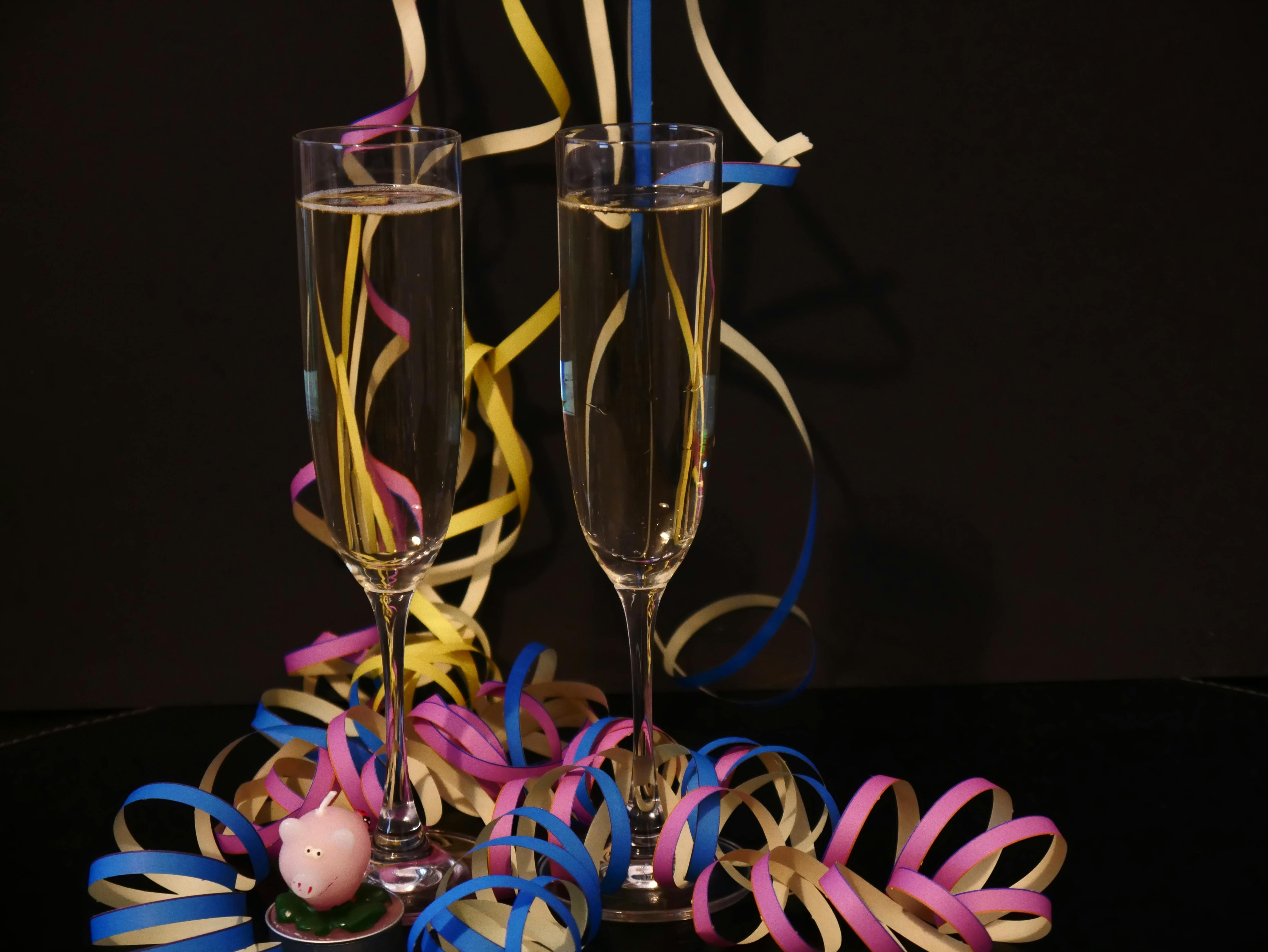 Free stock photo of celebrate, celebration, champagne glasses