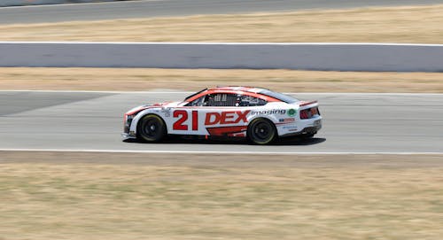 A Race Car on the Track during a NASCAR Race