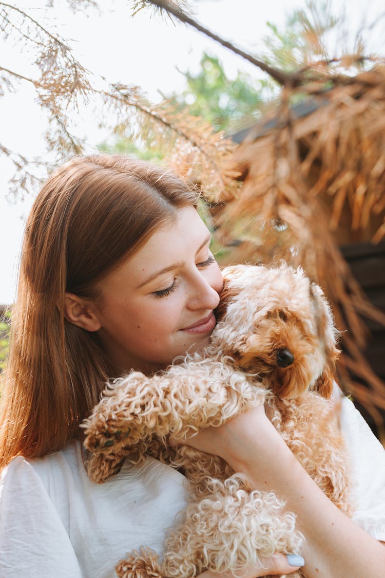 Portrait Of A Girl With A Dog 