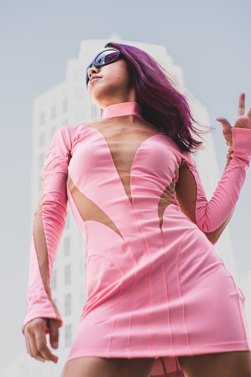 Young Woman in a Pink Dress 