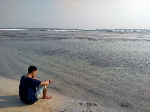 Free Rileks At Beach Ujung Genteng Stock Photo