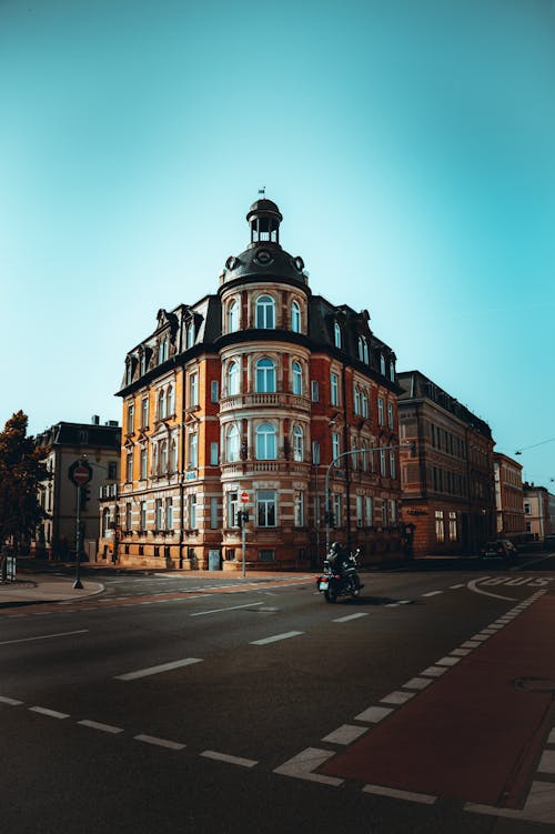 View of a Historical Building on the Corner of a Street in Coburg, Germany