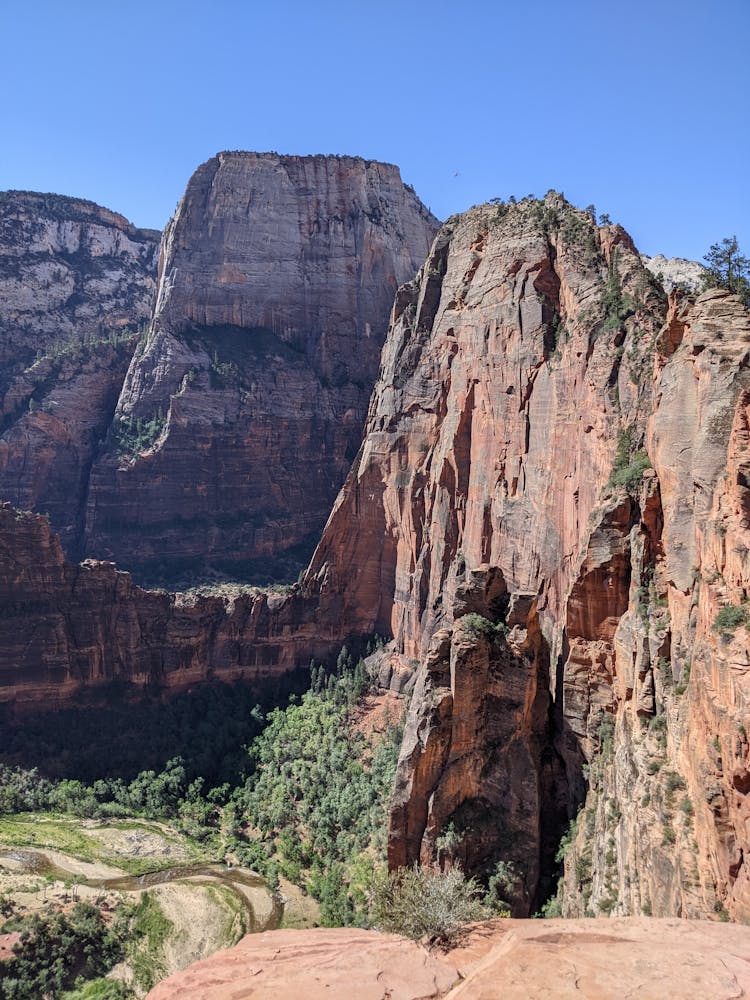 View Of The Angels Landing In The Zion National Park, Utah, United States 