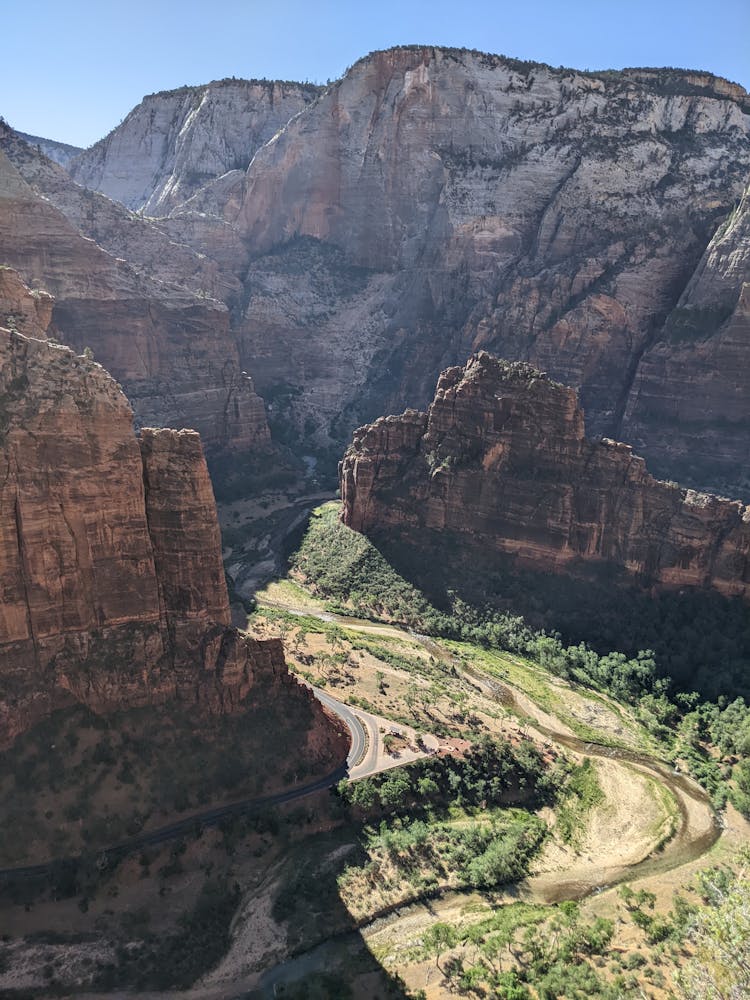 View Of The Angels Landing In The Zion National Park, Utah, United States 