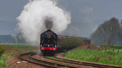 Steam Train in Countryside