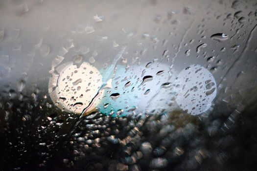 rainy window view